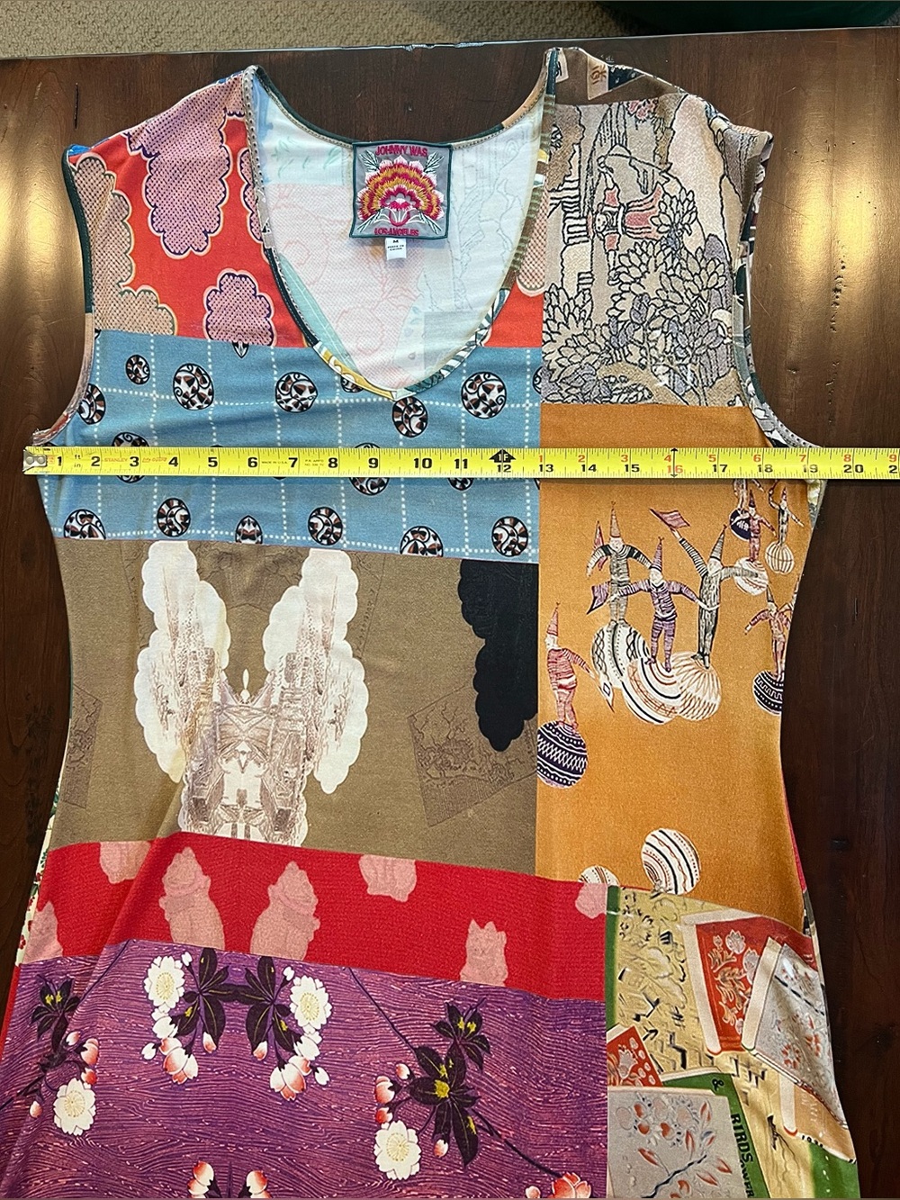 Johnny Was Asian inspired patchwork Dress - Picture 4 of 8